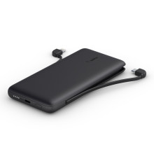 Портативное зарядное устройство Power Bank Belkin 10000mAh 23W integrated cables Black (BPB006BTBLK)