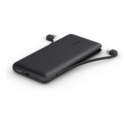 Портативное зарядное устройство Power Bank Belkin 10000mAh 23W integrated cables Black (BPB006BTBLK)