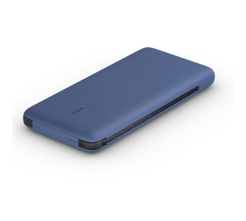Портативное зарядное устройство Power Bank Belkin 10000mAh 23W integrated cables Blue (BPB006BTBLU)