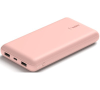 Портативний акумулятор Power Bank Belkin 20000mAh 15W, Dual USB-A, USB-C Rose Gold (BPB012BTRG)