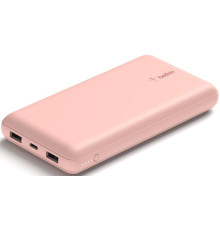 Портативный аккумулятор Power Bank Belkin 20000mAh 15W, Dual USB-A, USB-C Rose Gold (BPB012BTRG)