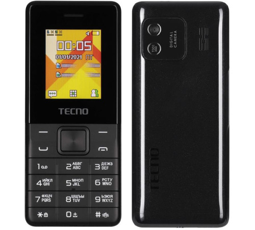 Мобильный телефон Tecno T301 Phantom Black (4895180778674)