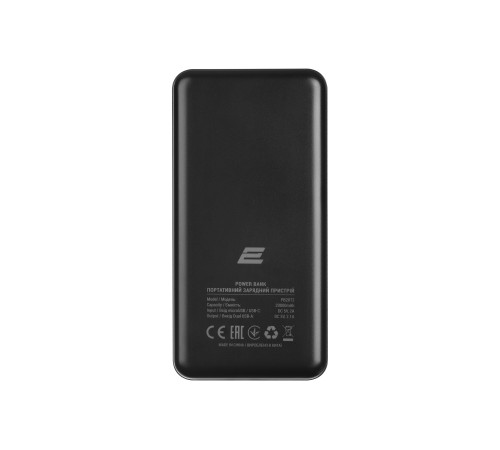 Портативний акумулятор 2Е 20000mAh Geometry Type-C, USB-А, Black (2E-PB2072-BLACK)