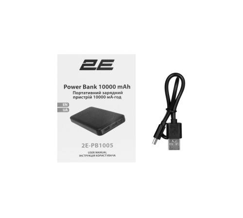 Портативний акумулятор 2E 10000mAh Slim Black (2E-PB1005-BLACK)