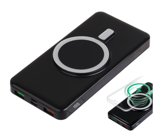 Портативное зарядное устройство Power Bank 2E Wireless 10000mAh 20W Black