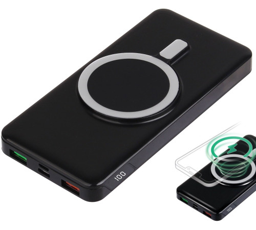 Портативное зарядное устройство Power Bank 2E Wireless 10000mAh 20W Black