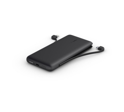 Портативное зарядное устройство Power Bank Belkin 10000mAh 23W integrated cables Black (BPB006BTBLK)