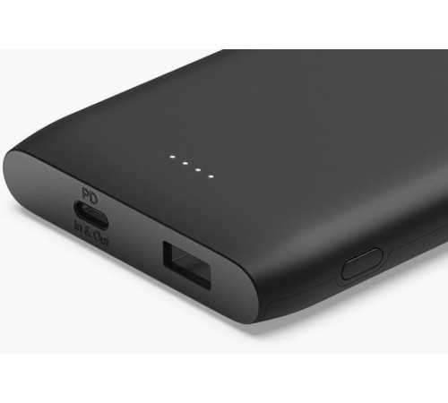 Портативное зарядное устройство Power Bank Belkin 10000mAh, 18W, USB-A, USB-C, black (BPB001BTBK)