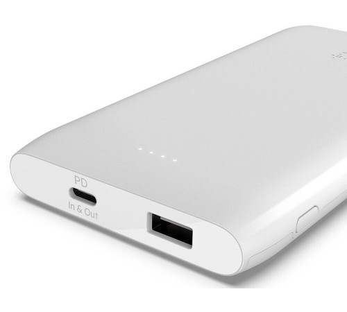 Портативное зарядное устройство Power Bank Belkin 10000mAh 18W USB-A, USB-C White (BPB001BTWH)