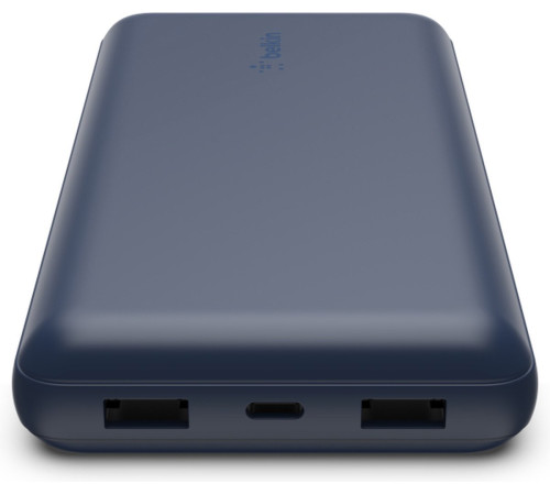 Портативный аккумулятор Power Bank Belkin 20000mAh, 15W, Dual USB-A, USB-C, blue