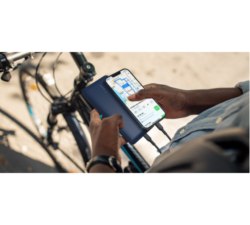 Портативный аккумулятор Power Bank Belkin 20000mAh, 15W, Dual USB-A, USB-C, blue