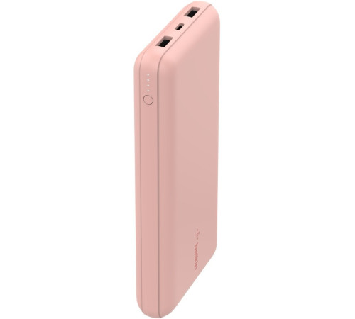 Портативный аккумулятор Power Bank Belkin 20000mAh 15W, Dual USB-A, USB-C Rose Gold (BPB012BTRG)