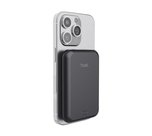 Портативний зарядний пристрій Trust Magnetic WL 5000 mAh Black