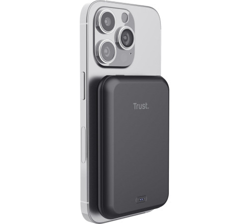 Портативний зарядний пристрій Trust Magnetic WL 5000 mAh Black