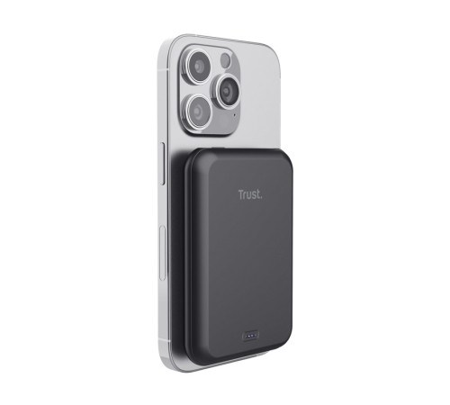 Портативний зарядний пристрій Trust Magnetic WL 5000 mAh Black