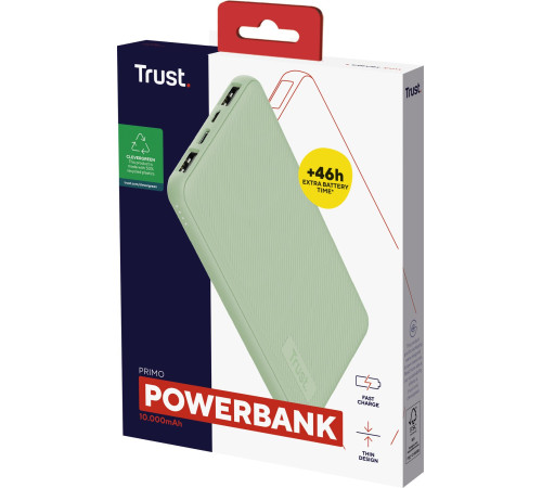 Портативний зарядний пристрій Trust Primo ECO 10000 mAh Green (25029_TRUST)