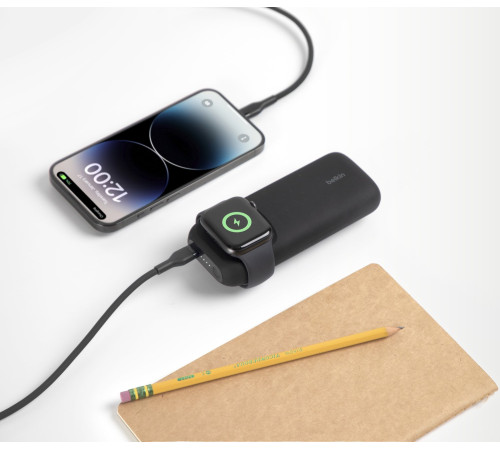 Портативный аккумулятор Power Bank Belkin 10000мА 20Вт Apple Watch(BPD005BTBK)