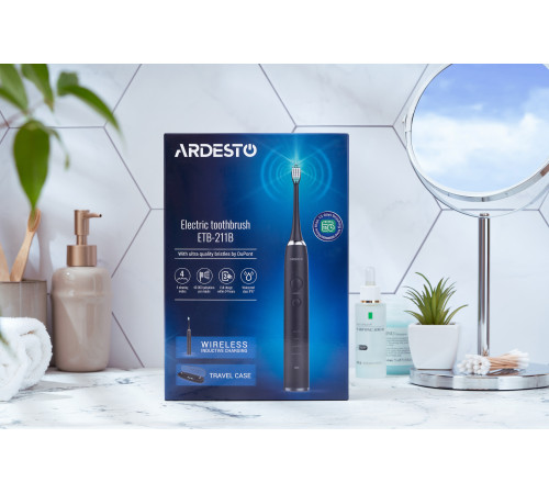 Електрична зубна щітка Ardesto ETB-211B чорна