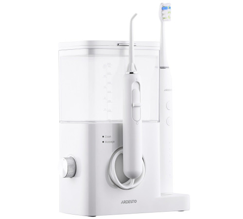 Іригатор стаціонарний Ardesto OI-R600WTB + електрична зубна щітка, білий