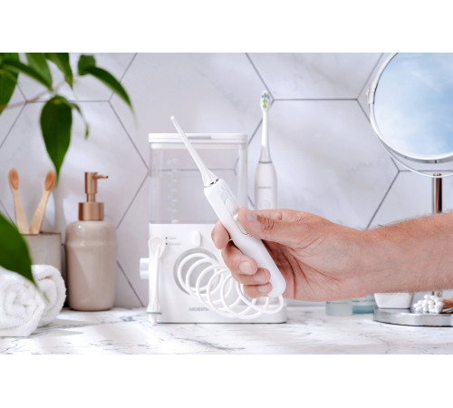 Іригатор стаціонарний Ardesto OI-R600WTB + електрична зубна щітка, білий
