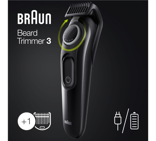 Тример для бороди та вусів Braun BeardTrimmer BT3322