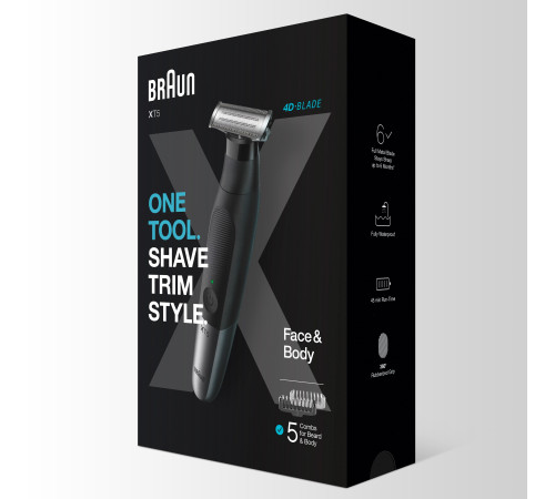 Триммер для бороды и усов/ Триммер для тела (бодигрумер) Braun Series X XT5100
