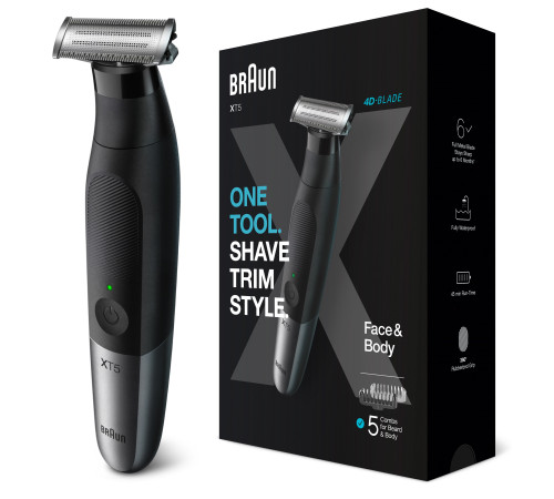 Триммер для бороды и усов/ Триммер для тела (бодигрумер) Braun Series X XT5100