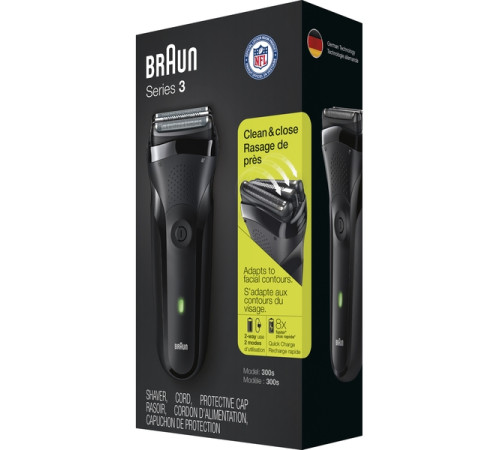 Електробритва чоловіча Braun Series 3 300s Black
