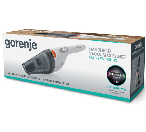 Беспроводной ручной пылесос Gorenje MVC72FW