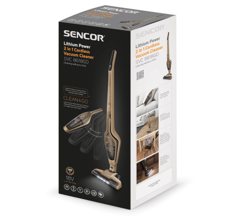 Аккумуляторный пылесос Sencor SVC8618GD