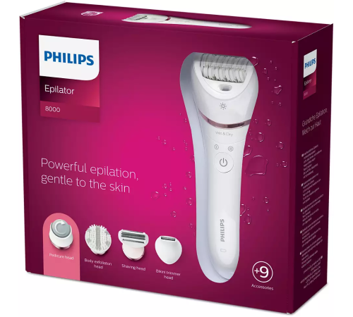 Епілятор для сухої та вологої епіляції Philips Series 8000 BRE740/10