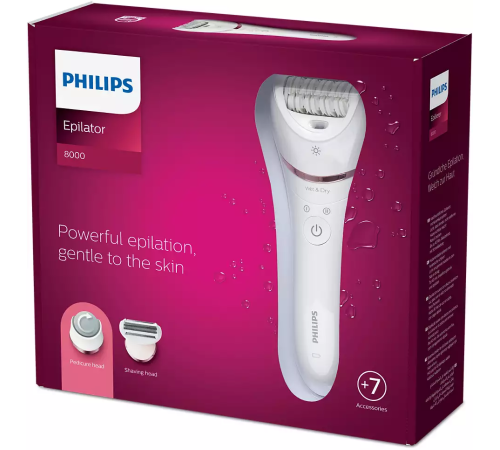 Эпилятор для влажной и сухой эпиляции Philips Series 8000 BRE730/10