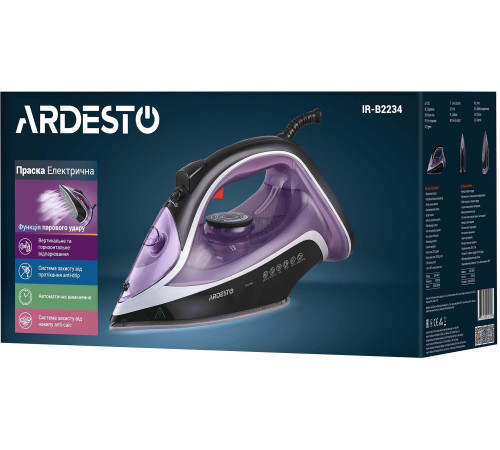 Утюг Ardesto IR-B2234 фиолетовый с черным