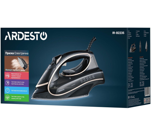 Утюг Ardesto IR-B2235 черный с золотым