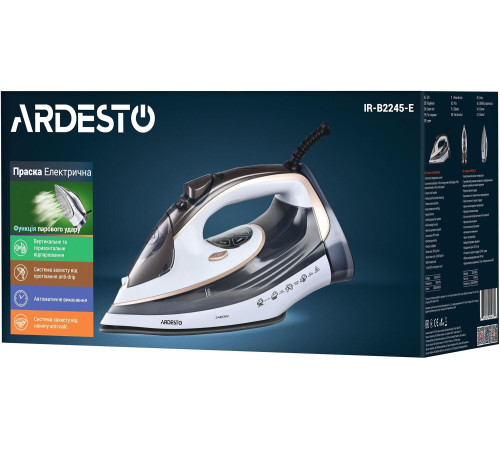 Утюг Ardesto IR-B2245-E белый с серым
