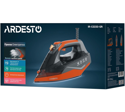Утюг Ardesto IR-C2233-GR Черный с красным