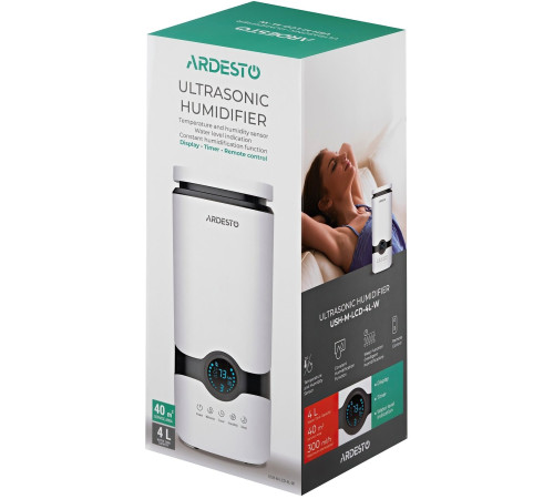 Зволожувач повітря Ardesto USH-M-LCD-4L-W