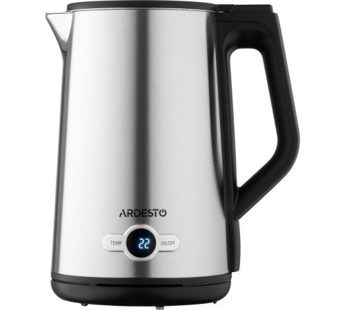 Электрочайник Ardesto EKL-X52E/1.5 л/2200 Вт/двойные стенки/LED дисплей/4 темп. режима/Strix контроль/нержавеющая сталь