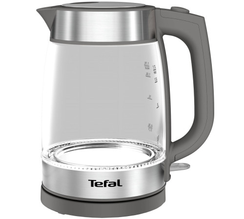 Электрочайник Tefal Glass Kettle, 1,7л, стекло, серый