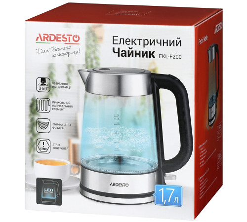 Електрочайник Ardesto EKL-F200