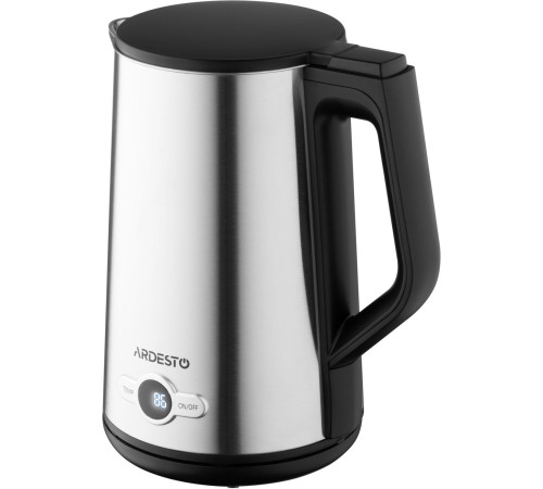 Электрочайник Ardesto EKL-X52E/1.5 л/2200 Вт/двойные стенки/LED дисплей/4 темп. режима/Strix контроль/нержавеющая сталь