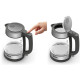 Электрочайник Tefal Glass Kettle, 1,7л, стекло, серый