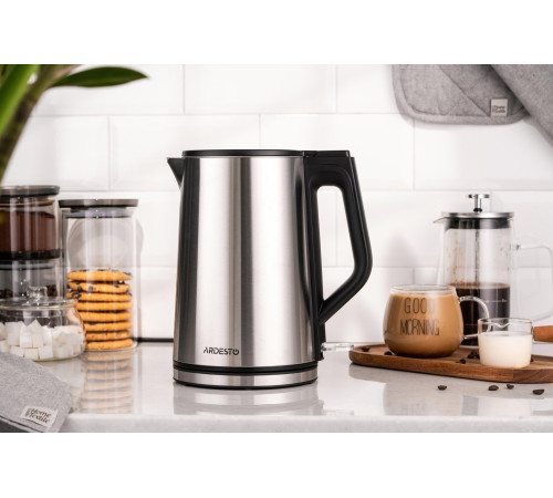 Электрочайник Ardesto EKL-X51/1.5 л/2200 Вт/двойные стенки/Strix контроль/нержавеющая сталь
