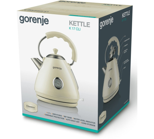 Электрочайник Gorenje K17CLI