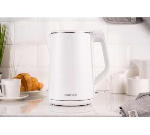 Электрочайник Ardesto EKL-X50/1.7 л/2200 Вт/двойные стенки/Strix контроль/белый