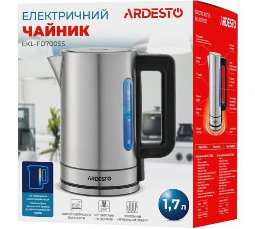 Электрочайник Ardesto EKL-FD700SS
