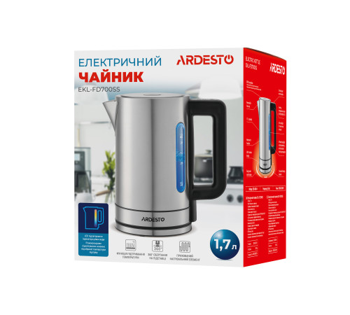 Электрочайник Ardesto EKL-FD700SS