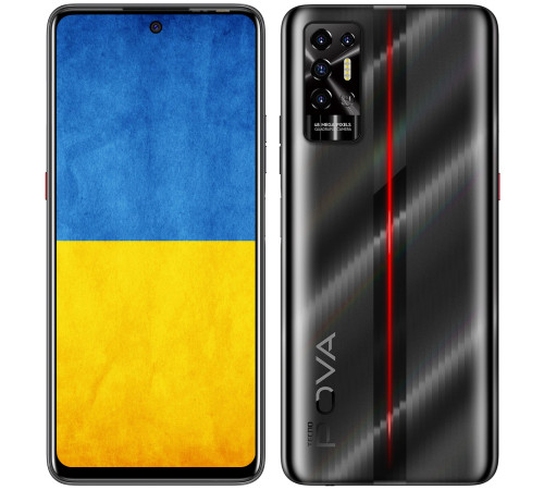 Смартфон TECNO POVA-2 (LE7n) 4/64Gb Dazzle Black