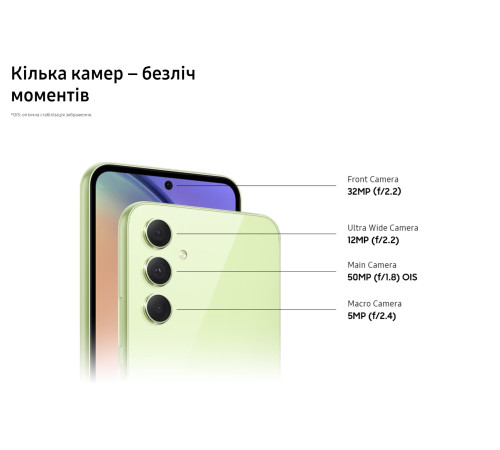 Смартфон Samsung Galaxy A54 5G 6/128Gb Black (SM-A546EZKASEK)