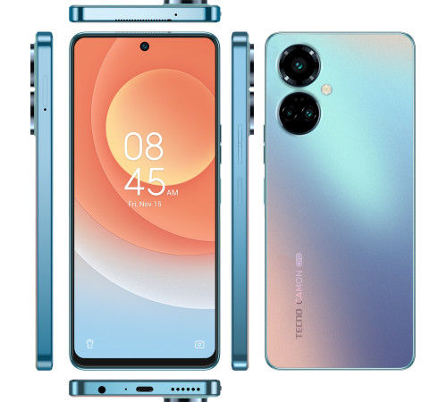 Смартфон TECNO Camon 19 Pro (CI8n) 8/128Gb Polar Blue